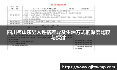 哈哈体育四川与山东男人性格差异及生活方式的深度比较与探讨